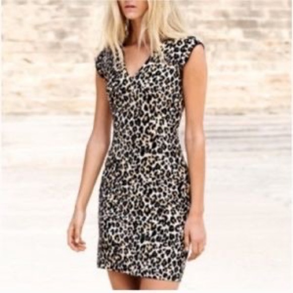 H&M BODYCON LEOPARD DRESS - Picture 2 of 9